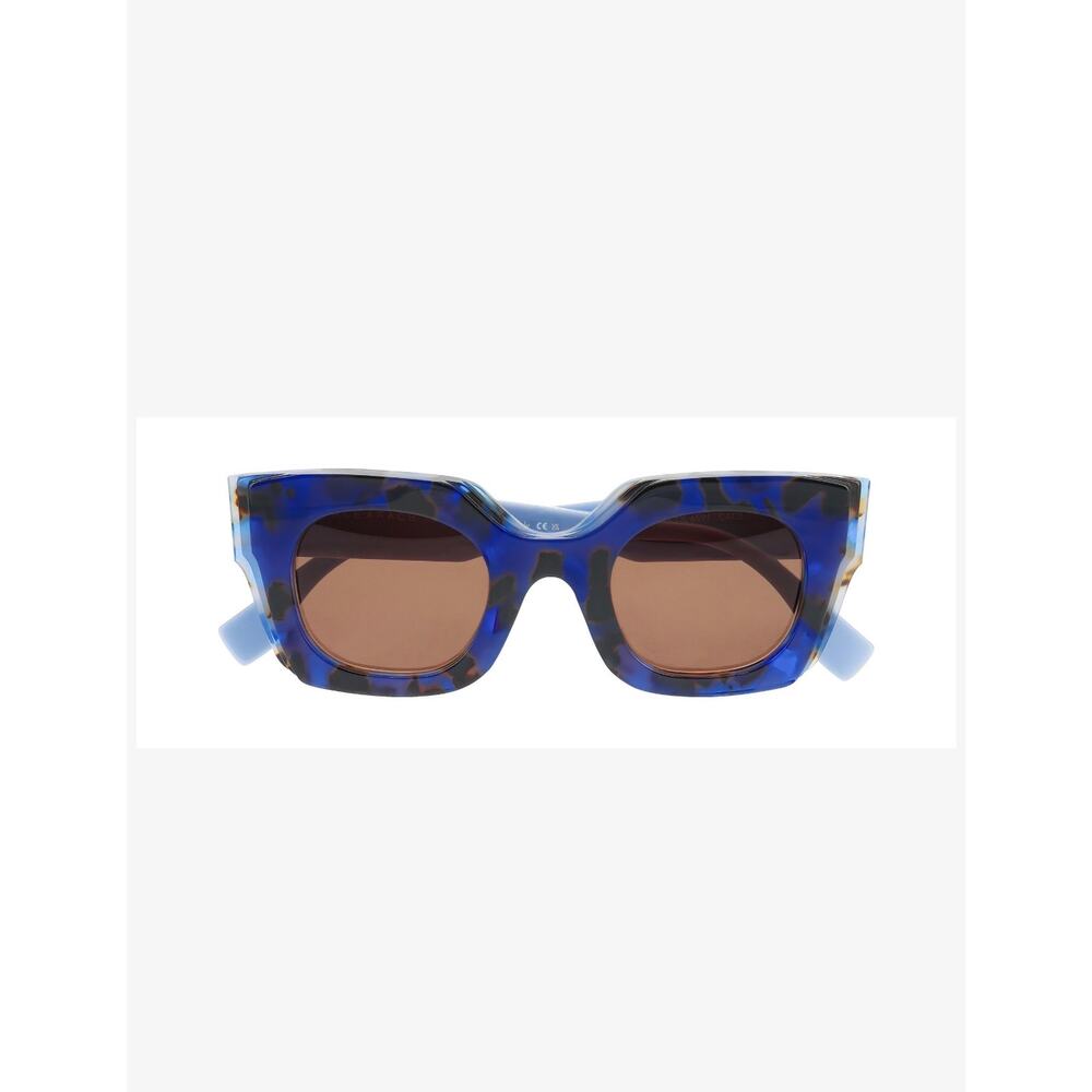 New Face A face glitch 1 6591 blue tortoise sunglasses hand made Italy - Picture 4 of 7